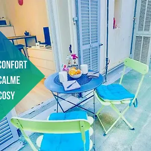 Appartement Studio T1 Centre - Ideal Couple & Amis - Confort - Wifi - Calme - Climatisation - Coin Terrasse, Nice